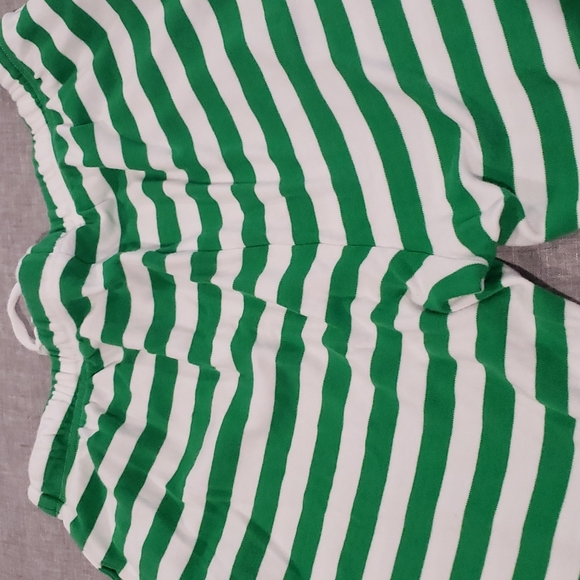 Christmas Pajama Pants - Green/White stripe with red trim. - Picture 7 of 9